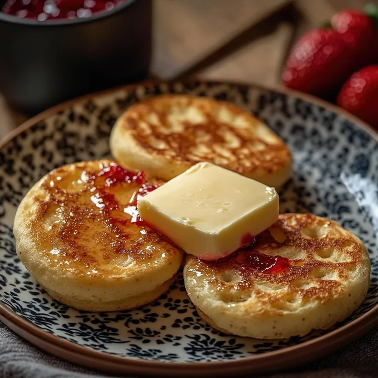 Golden syrup crumpets