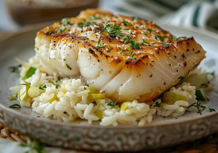 Lemon and herb tilapia with brown rice