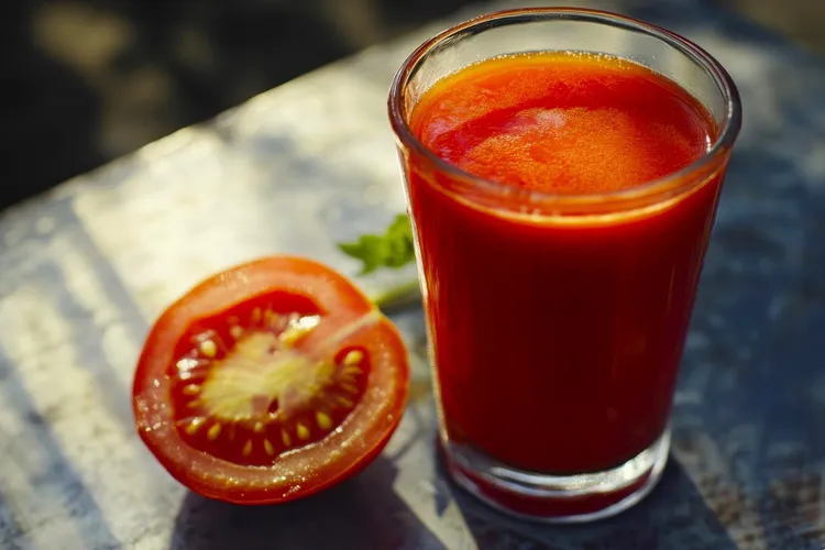 Homemade tomato juice
