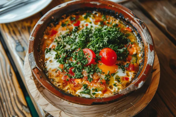 Italian-style baked eggs