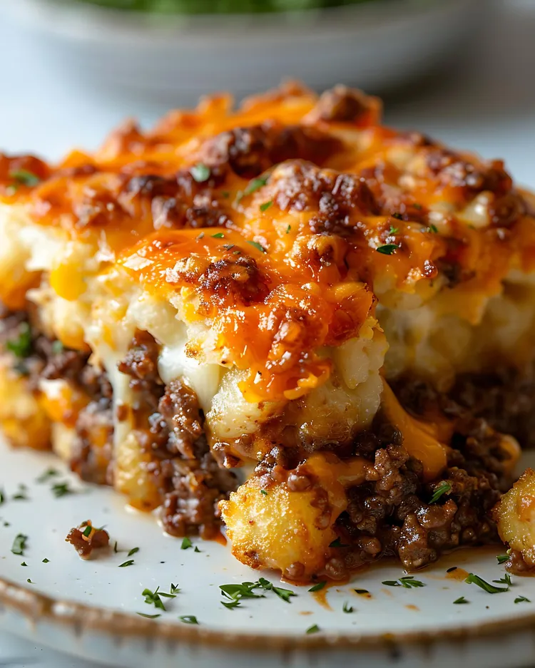 Keto sausage and cauliflower casserole