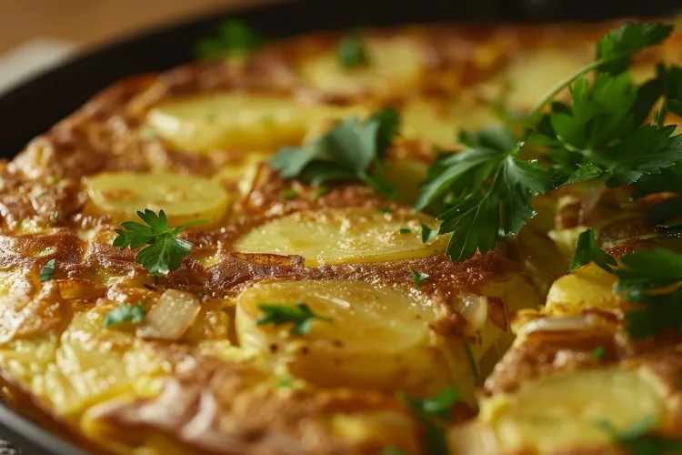 Leek and potato frittata