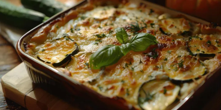 Low-carb sausage and zucchini casserole