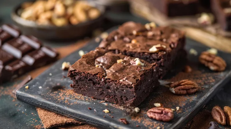 Maple syrup and dark chocolate brownies
