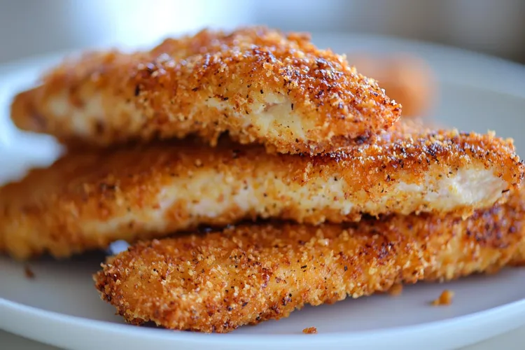 Maple pecan-breaded chicken breasts