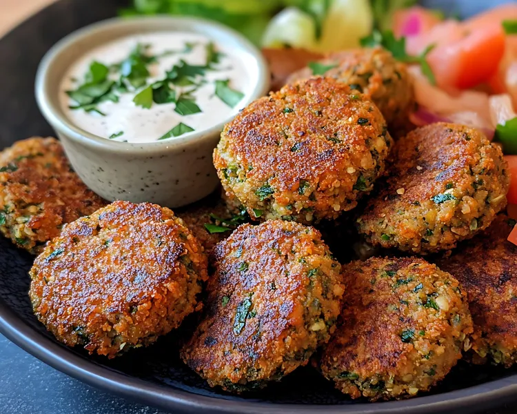 Quinoa patties with spinach and red pepper