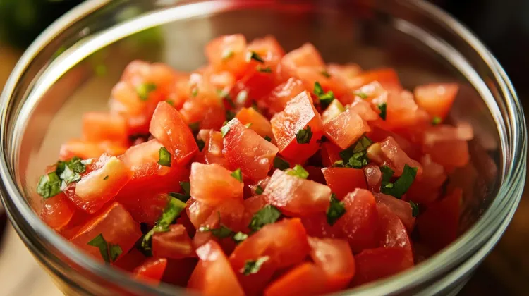 Red pepper & tomato salad with oregano