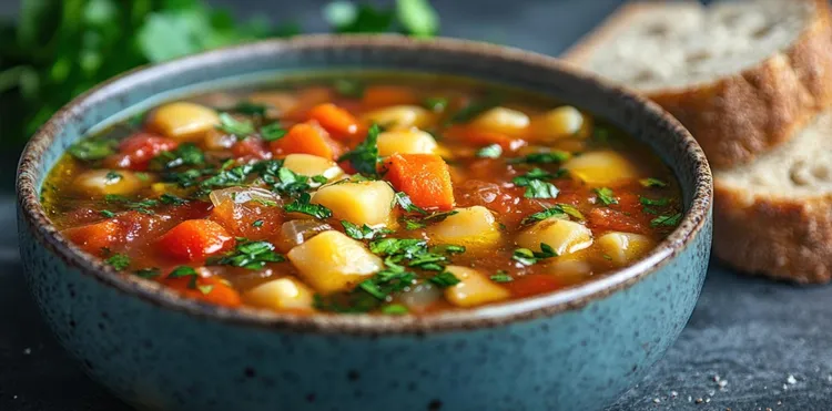 Slow cooker vegetable soup