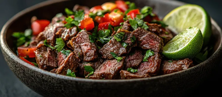 South american-style beef with salsa criolla
