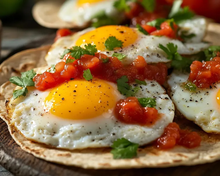 Spicy fried eggs
