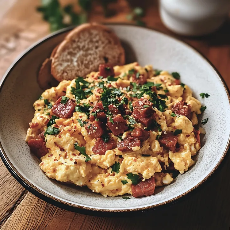 Sausage and egg white scramble