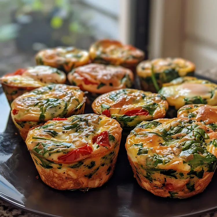 Spinach, ham and egg muffins