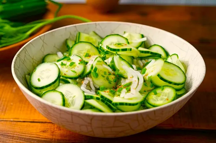 Sweet and sour cucumber salad