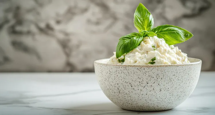 Tofu ricotta and celery salad