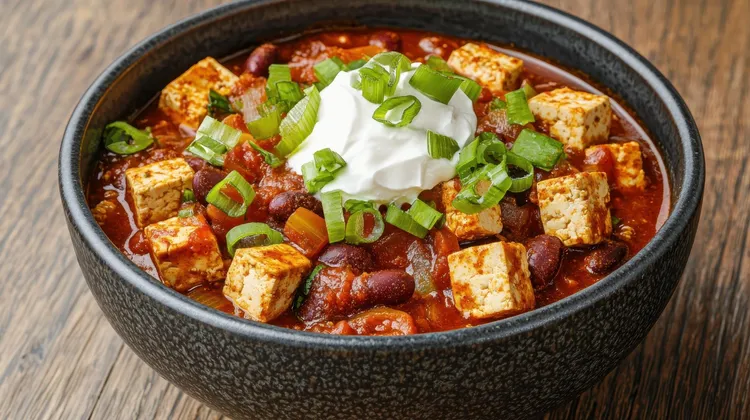 Vegan tofu chili