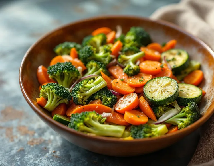 Vegetables with lemon vinaigrette