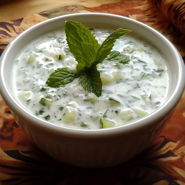 Yoghurt with cucumber and mint (maast-o-khiar)