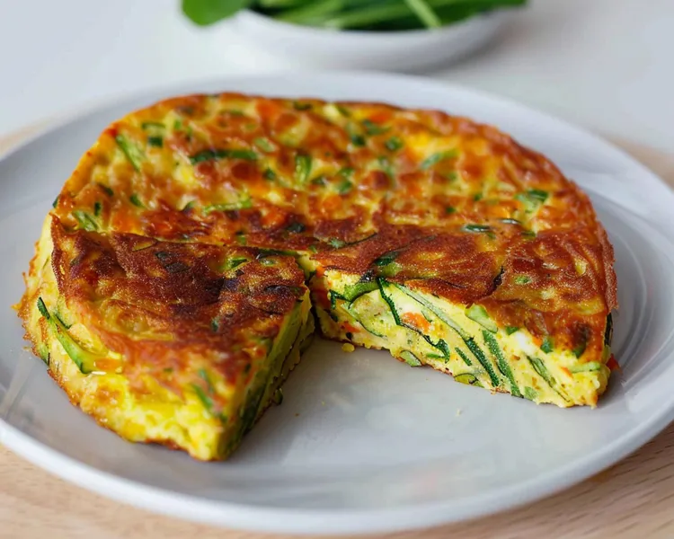 Zucchini & onion flan