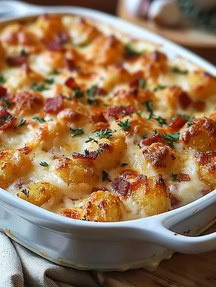 Bacon cauliflower casserole