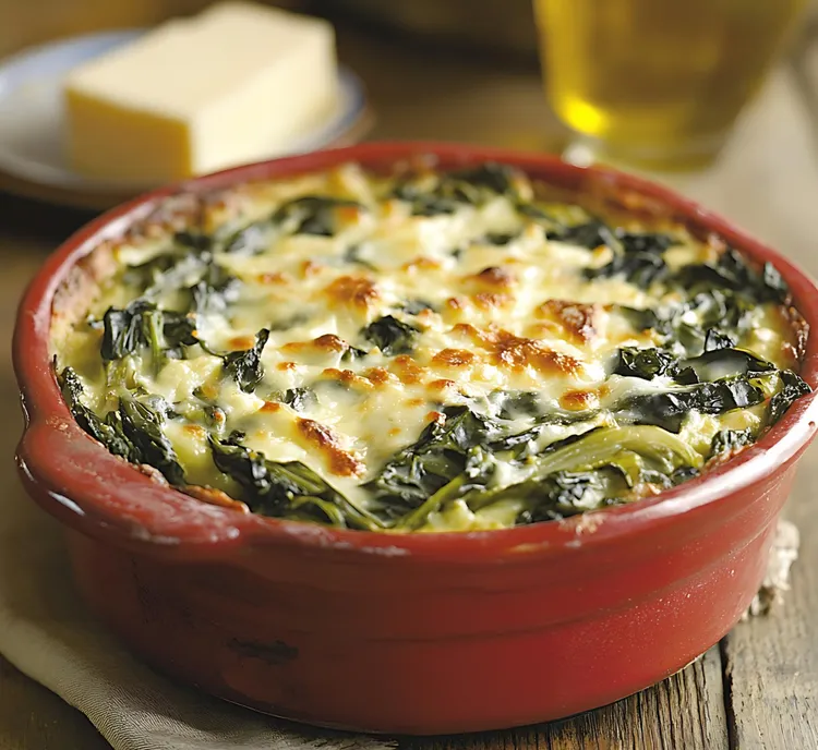Spinach and egg feta bake