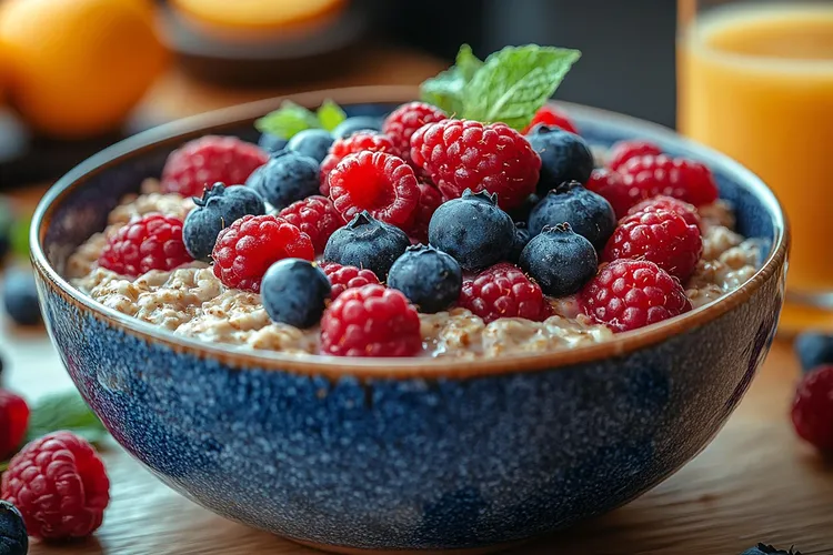 Breakfast quinoa with berries