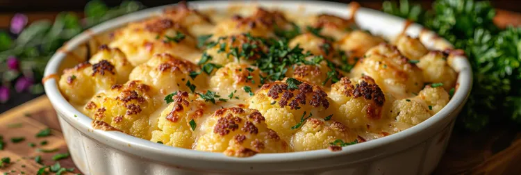 Cauliflower and cheese gratin