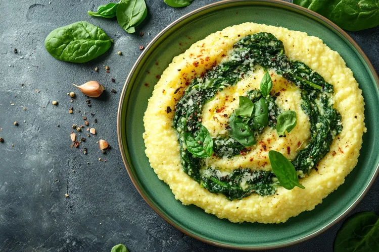 Cauliflower and pesto swirl mash