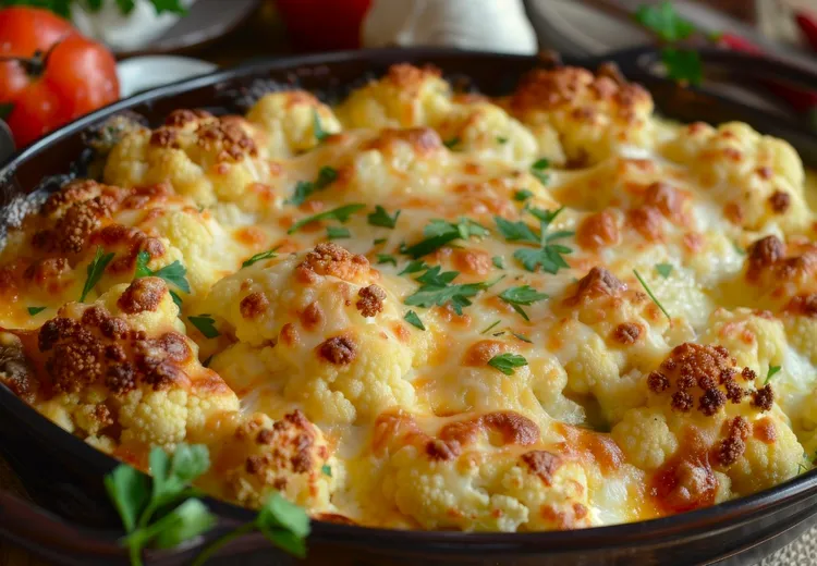 Cauliflower cheese gratin