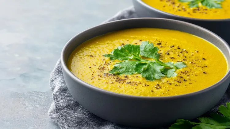 Cauliflower dhal soup