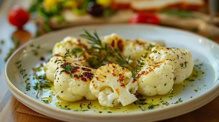 Cauliflower with tarragon butter