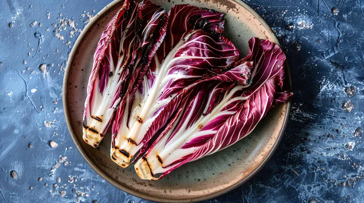 Chargrilled treviso with white wine and honey dressing