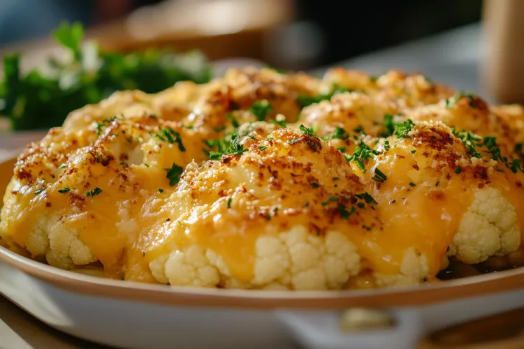 Cauliflower  with cheese