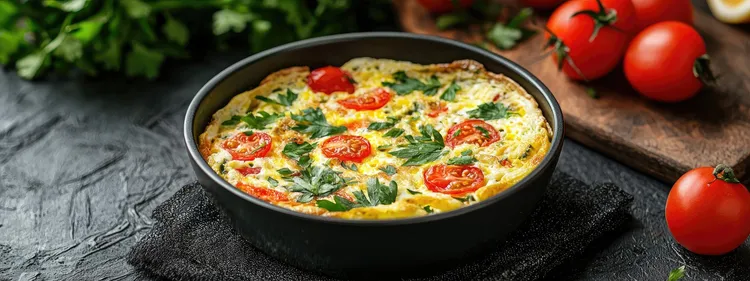 Cherry tomato and feta frittata