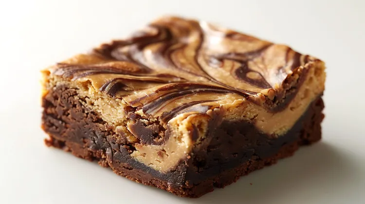 Choc peanut butter swirl brownies