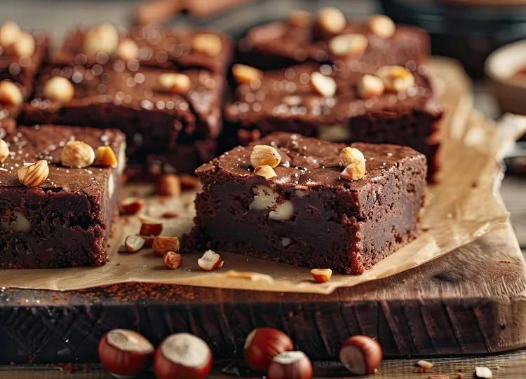 Chocolate and hazelnut brownies