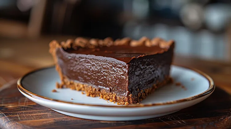 Chocolate and orange custard tart