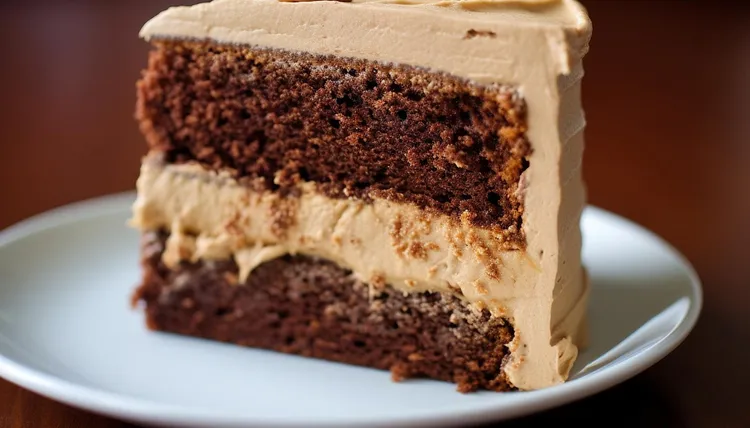Chocolate cake with caramel frosting