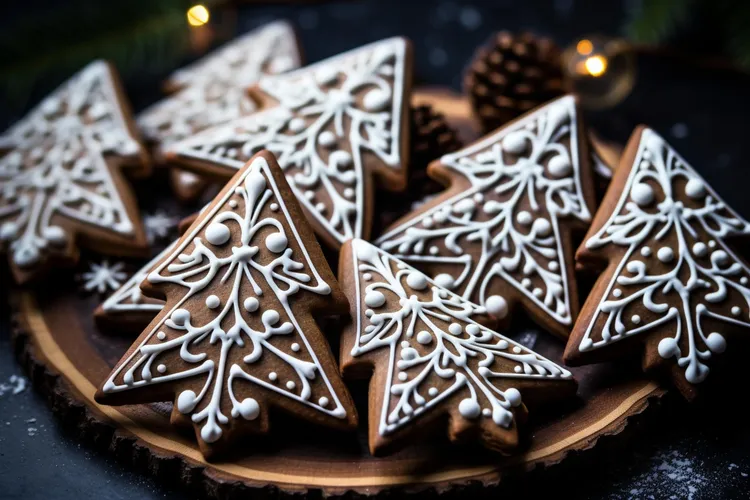 Chocolate gingerbread trees