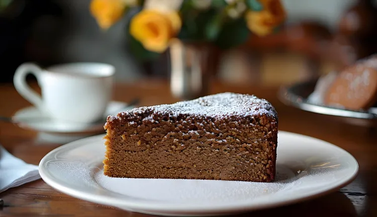 Chocolate, hazelnut and coffee syrup cake