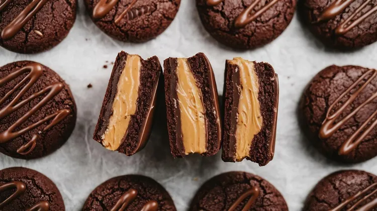 Chocolate & peanut butter whoopies
