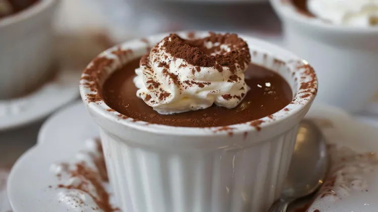 Chocolate rum and raisin puddings
