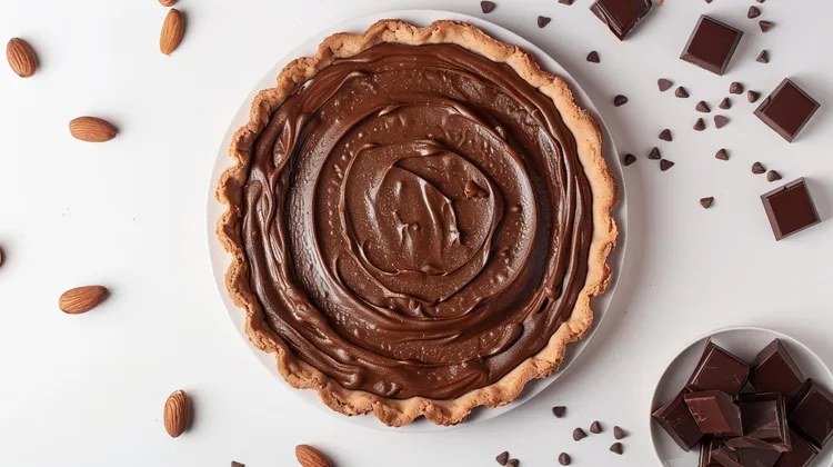 Chocolate tart with irish cream