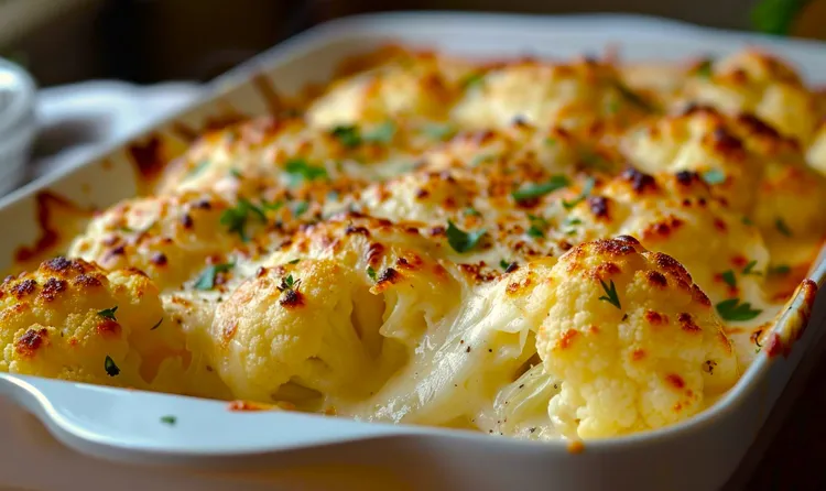 Cauliflower bake with cottage cheese