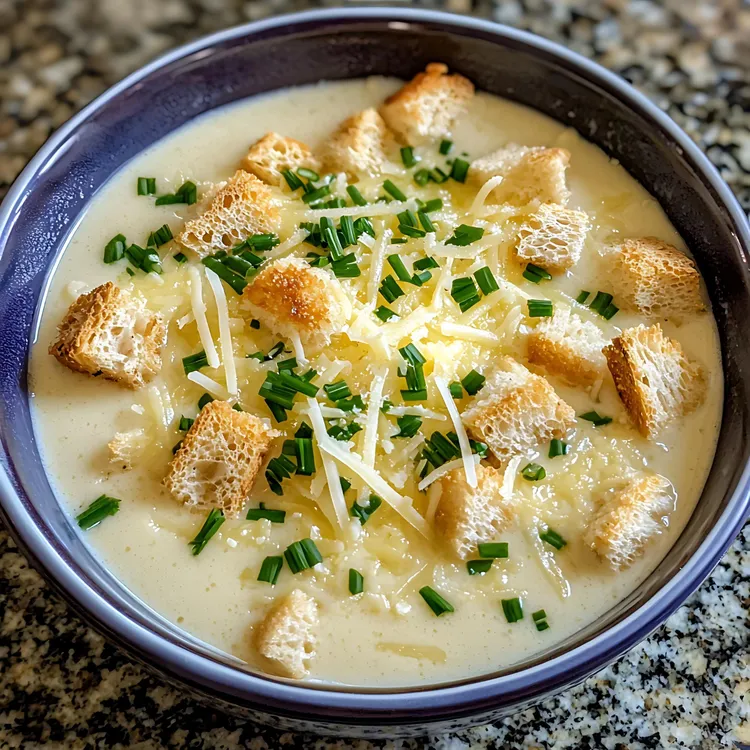 Baked potato and cauliflower soup