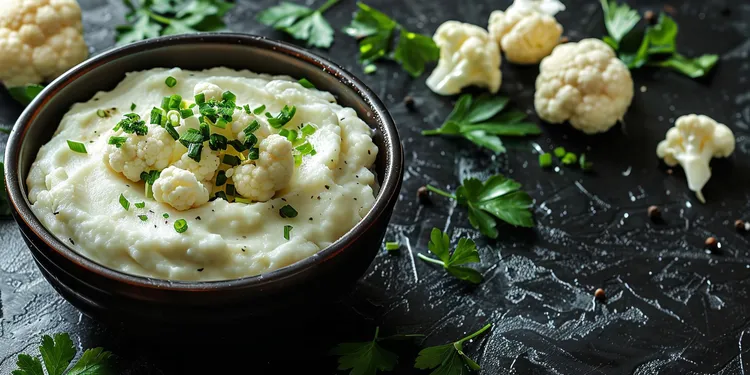 Mashed cauliflower with parmesan and chives