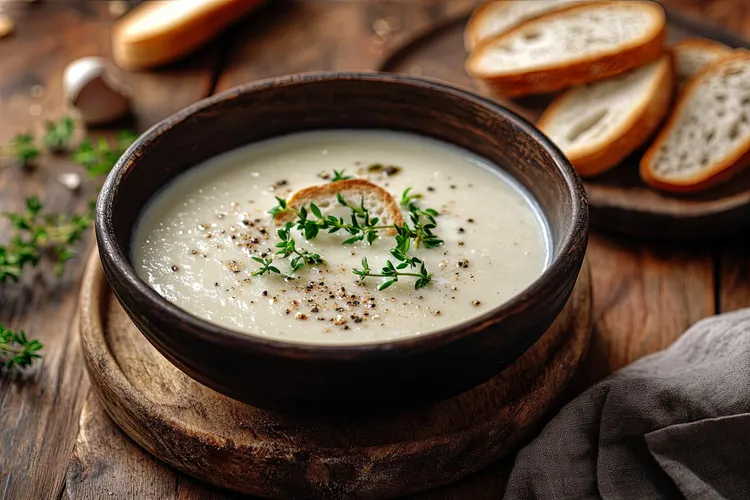 Roasted cauliflower and cheddar soup
