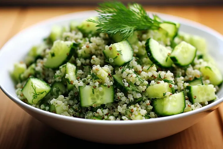 Cucumber and quinoa salad