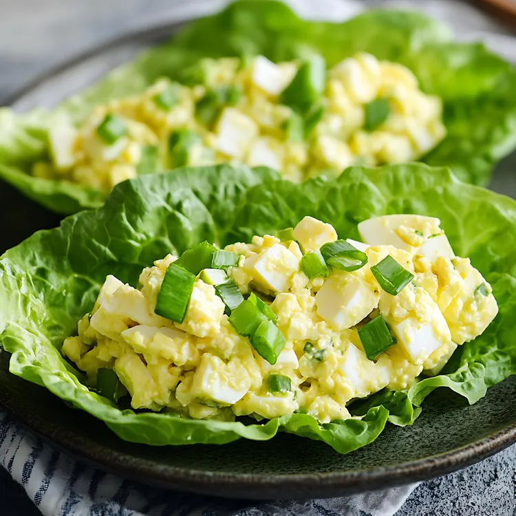 Egg and lettuce cups