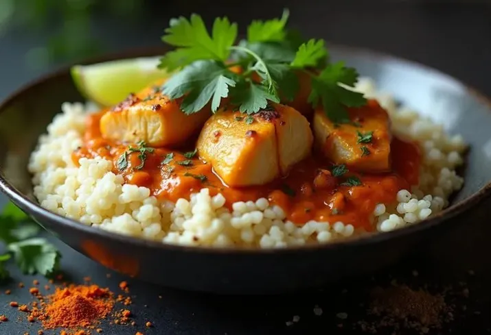 Fish tagine with couscous