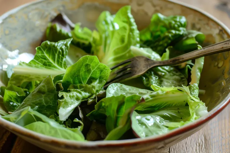 Green salad with mustard vinaigrette
